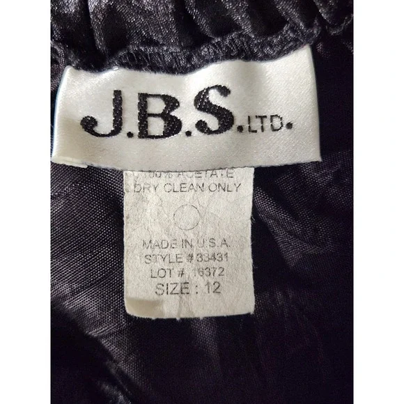 Vintage Y2K 90s Tafetta Maxi Skirt Size 12 Black Tulle Lined Whimsigoth Prom - Picture 14 of 16